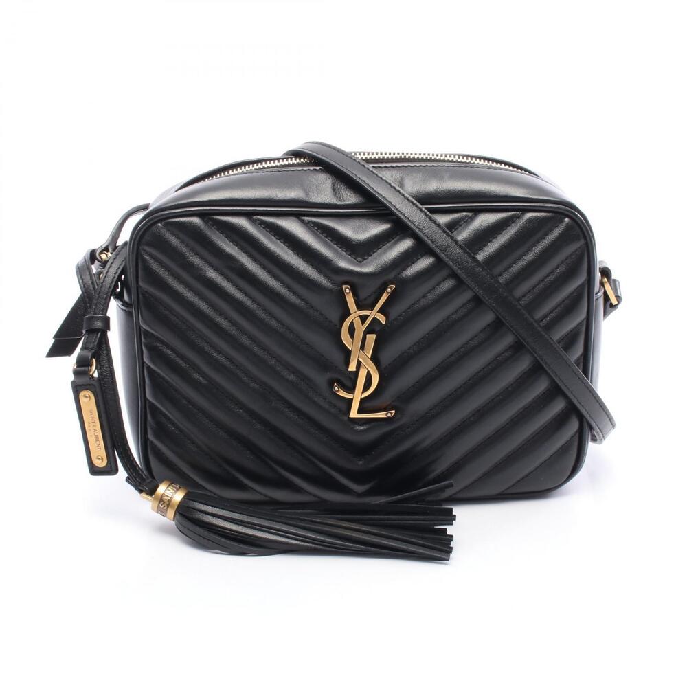 Saint Laurent Paris LOU Camera Bag Shoulder Leather Black